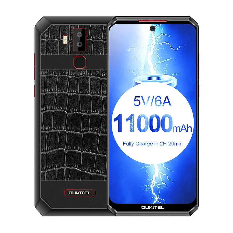 Oukitel K13 Pro Quad Core 6.41 inch 11000mAh Battery 8MP 16MP Camera 1560x720 Resolution 64GB 4GB Mobile Phone Smartphone black