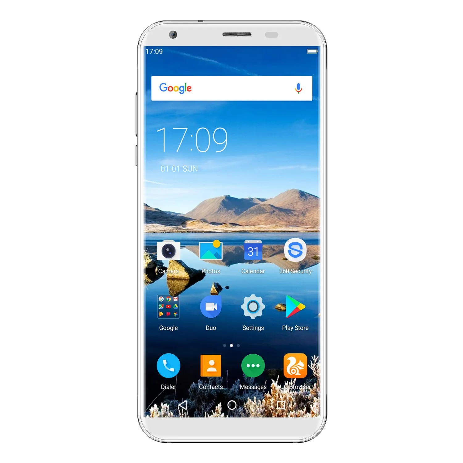 OUKITEL K5 Smart Phone - 5.7 Inch, Android 7.0, 2GB RAM, 16GB ROM, 4000mAh Battery, White