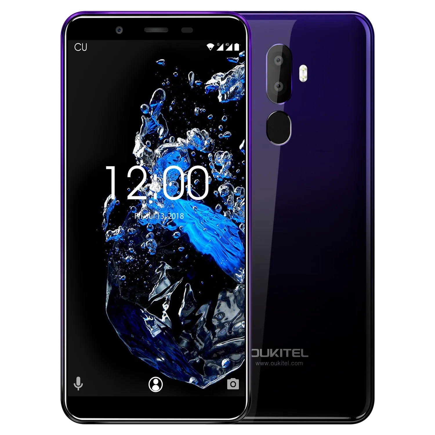 OUKITEL U25 Pro 4 64GB Smartphone - 5.5 inch, Android 8.1, MTK6750T Octa Core, 13.0MP Rear Camera - Grad Ient