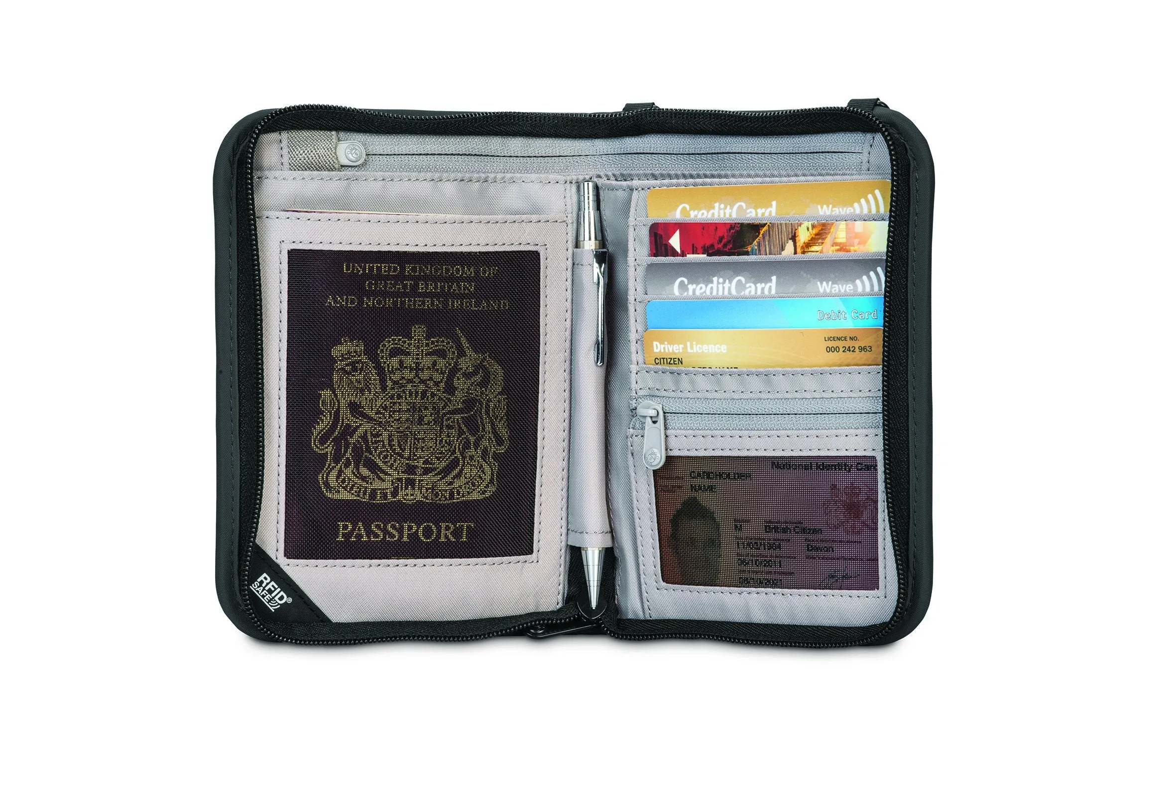 Pacsafe RFIDsafe V150 Anti theft RFID blocking compact organiser