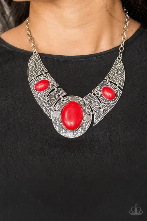 Paparazzi - Leave Your LANDMARK - Red Necklace