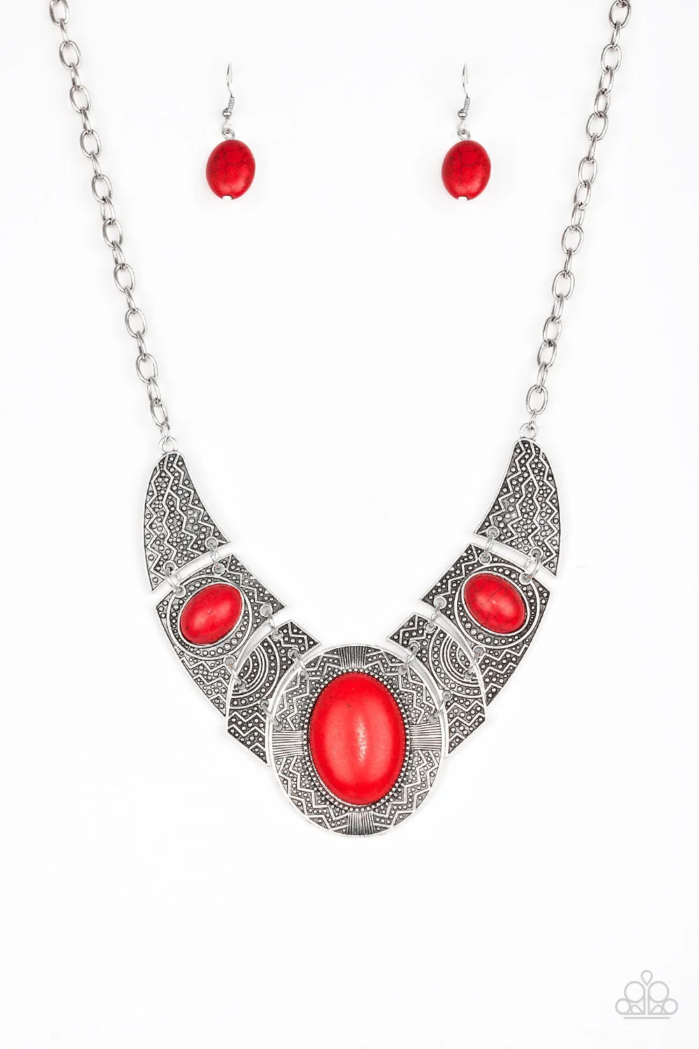 Paparazzi - Leave Your LANDMARK - Red Necklace