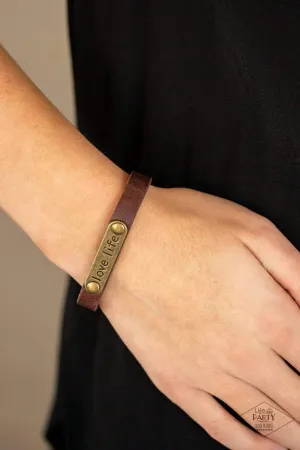 Paparazzi - Love Life - Brown Urban Bracelet