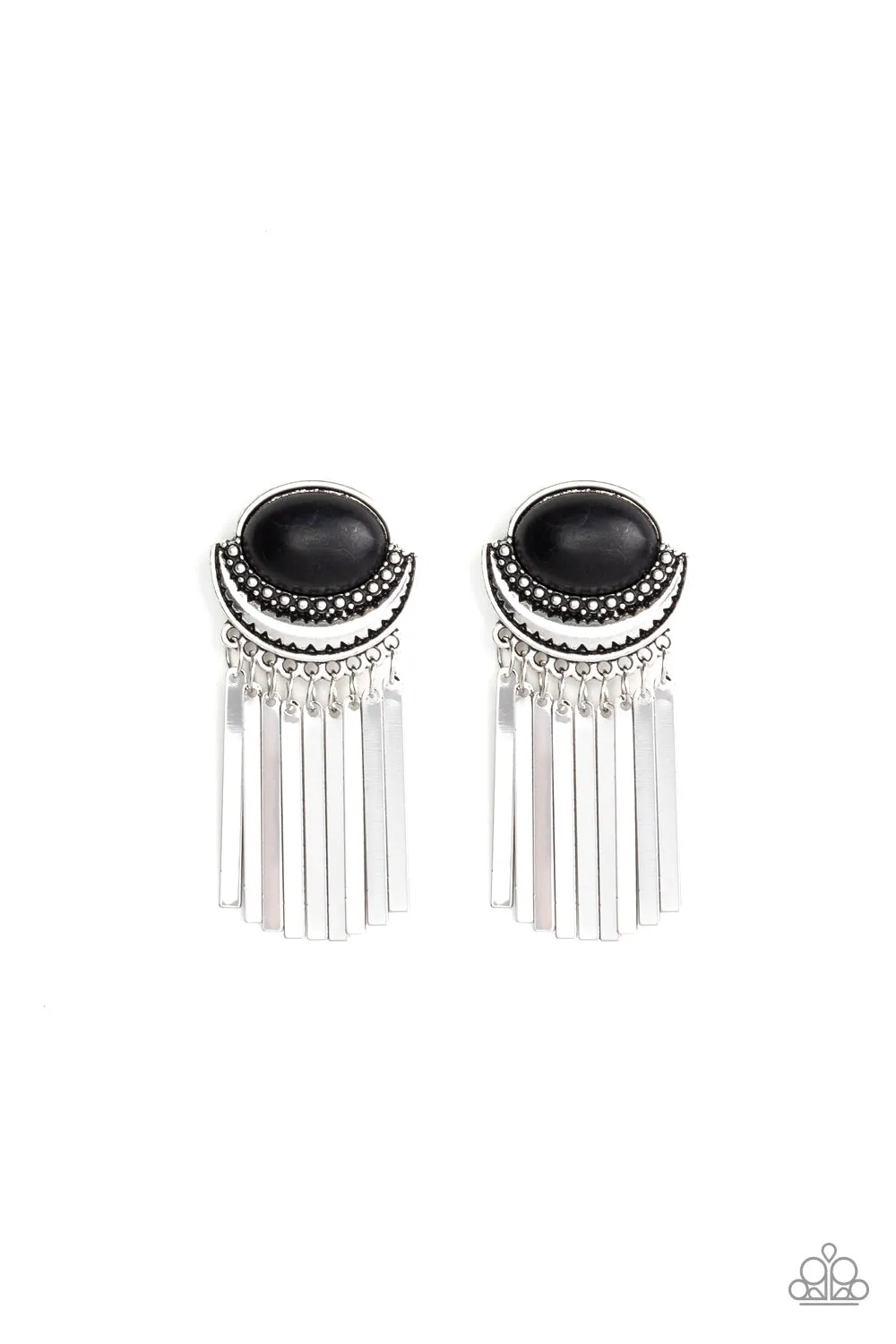 Paparazzi - Monsoon Season - Black Earring - Necklace