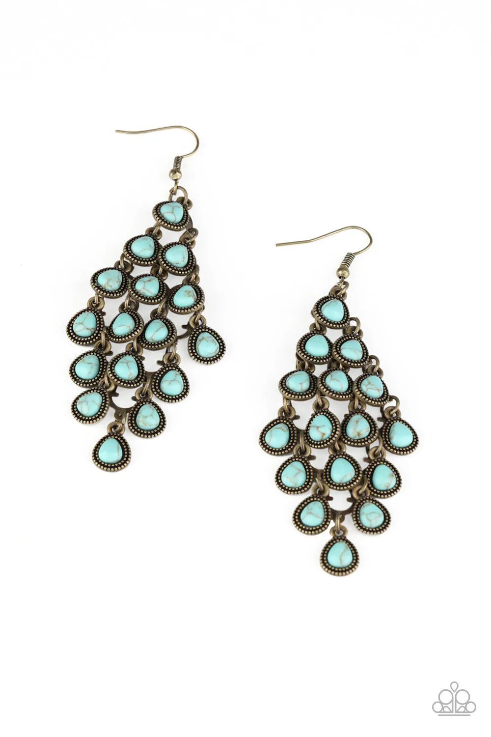 Paparazzi - Rural Rainstorms - Brass Earrings
