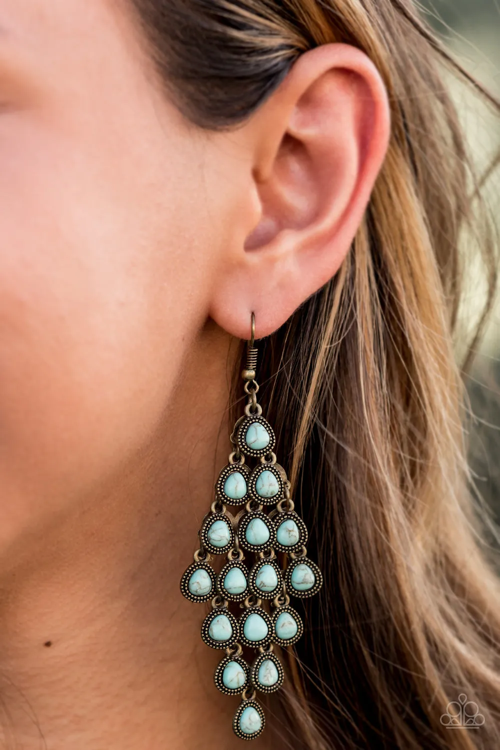 Paparazzi - Rural Rainstorms - Brass Earrings