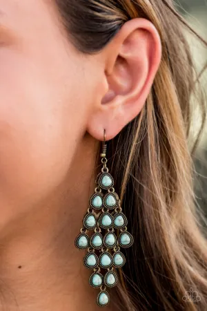 Paparazzi - Rural Rainstorms - Brass Earrings
