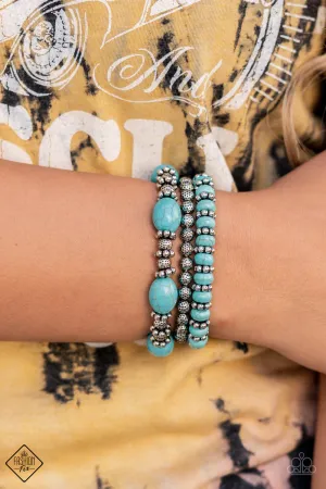 Paparazzi - Take By SANDSTORM - Blue Stretch Bracelet