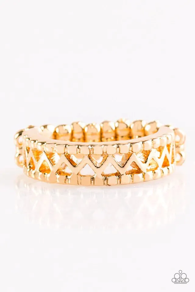 Paparazzi - Thunder and Lightning - Gold RIng