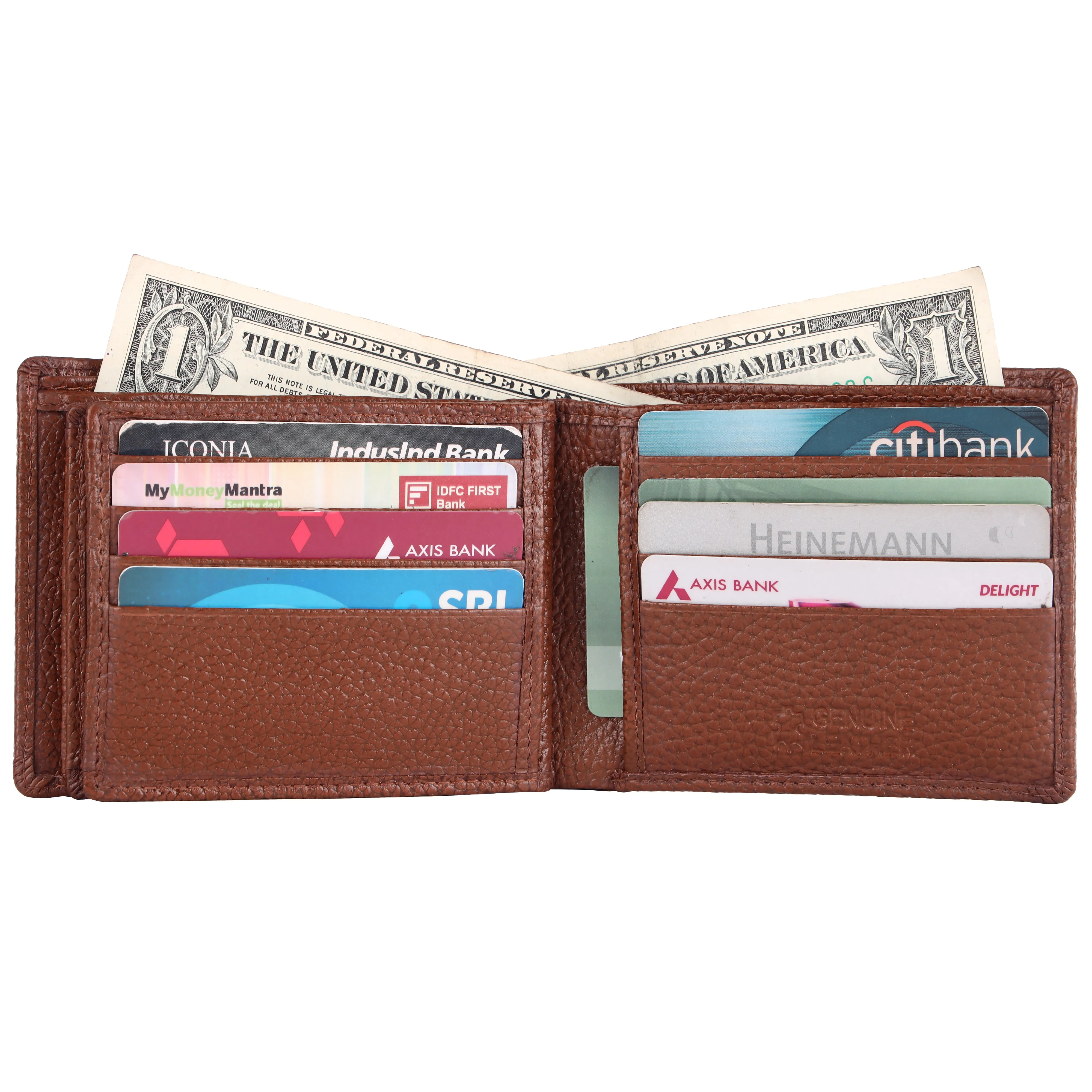 Pebble Texture 20 Card Billfold Wallet #983A