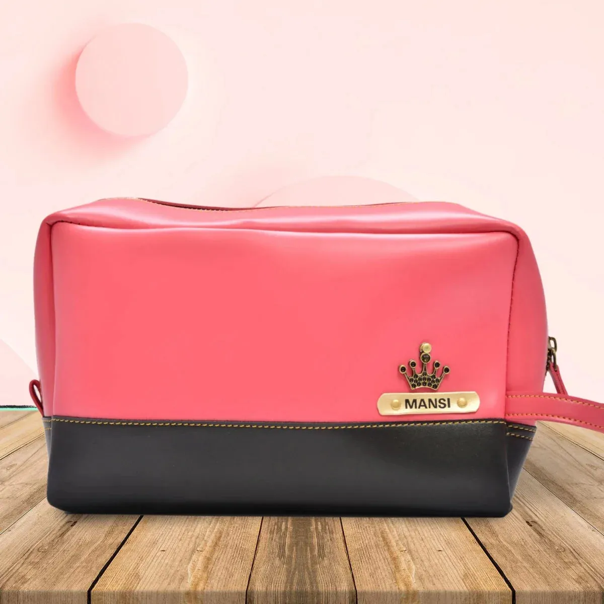 Personalized Dopp Kit- Washbag - Pink