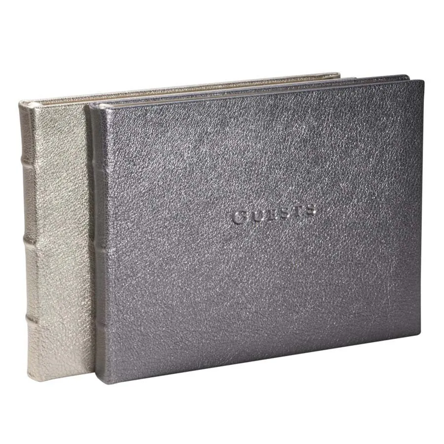 Personalized Wedding Guest Book, Metallics