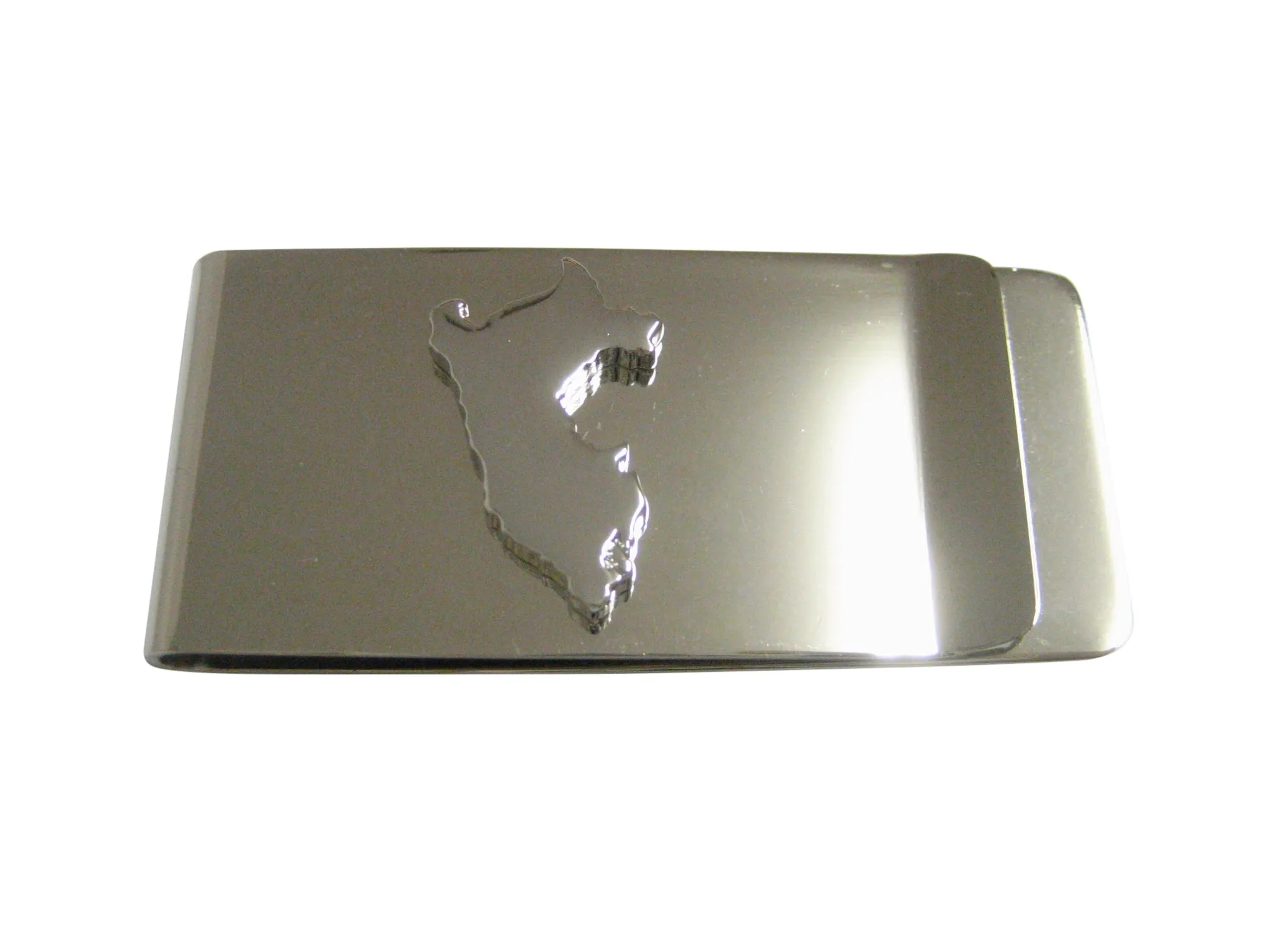 Peru Map Shape Pendant Money Clip