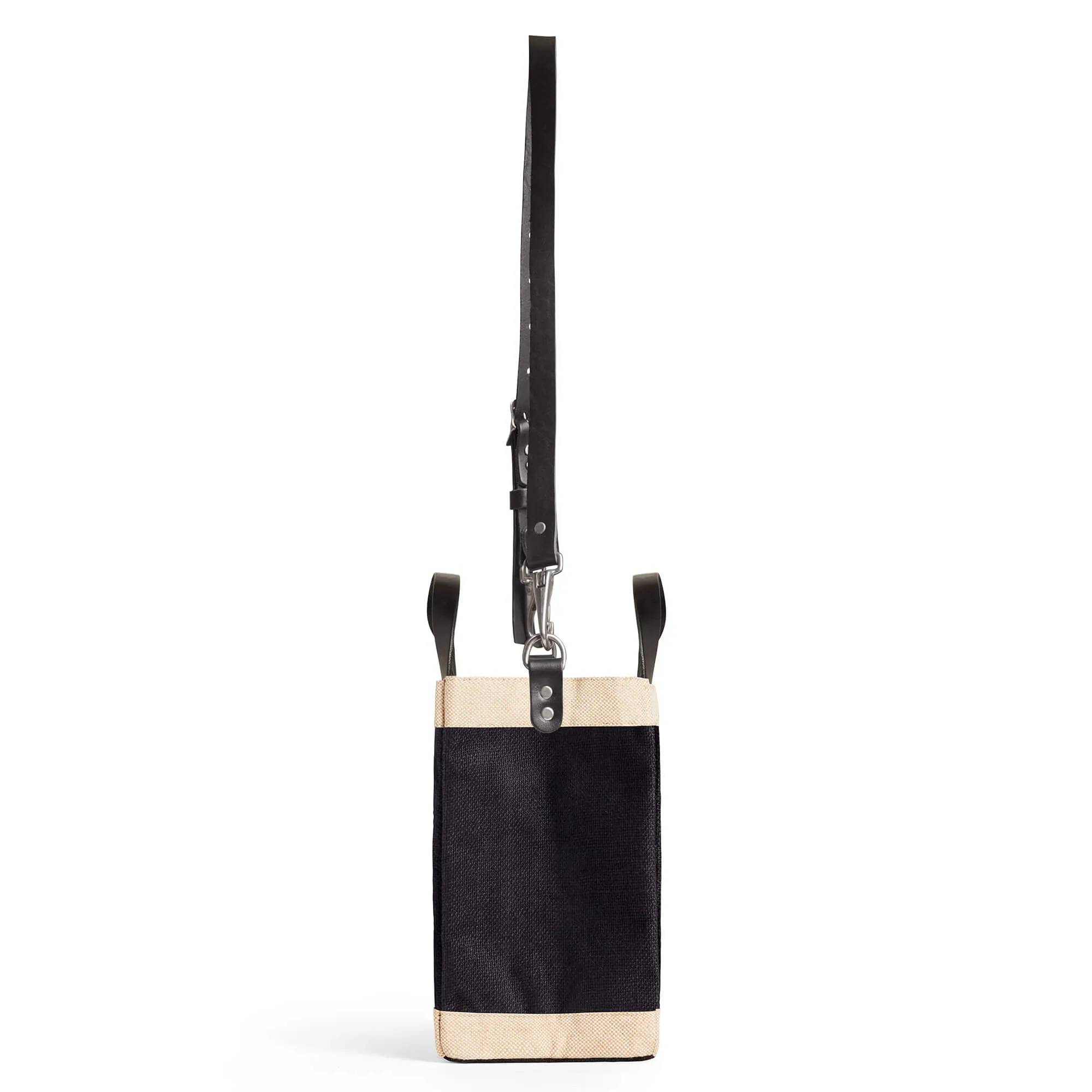 Petite Market Bag in Black with Black Strap (035BKSTRAP)