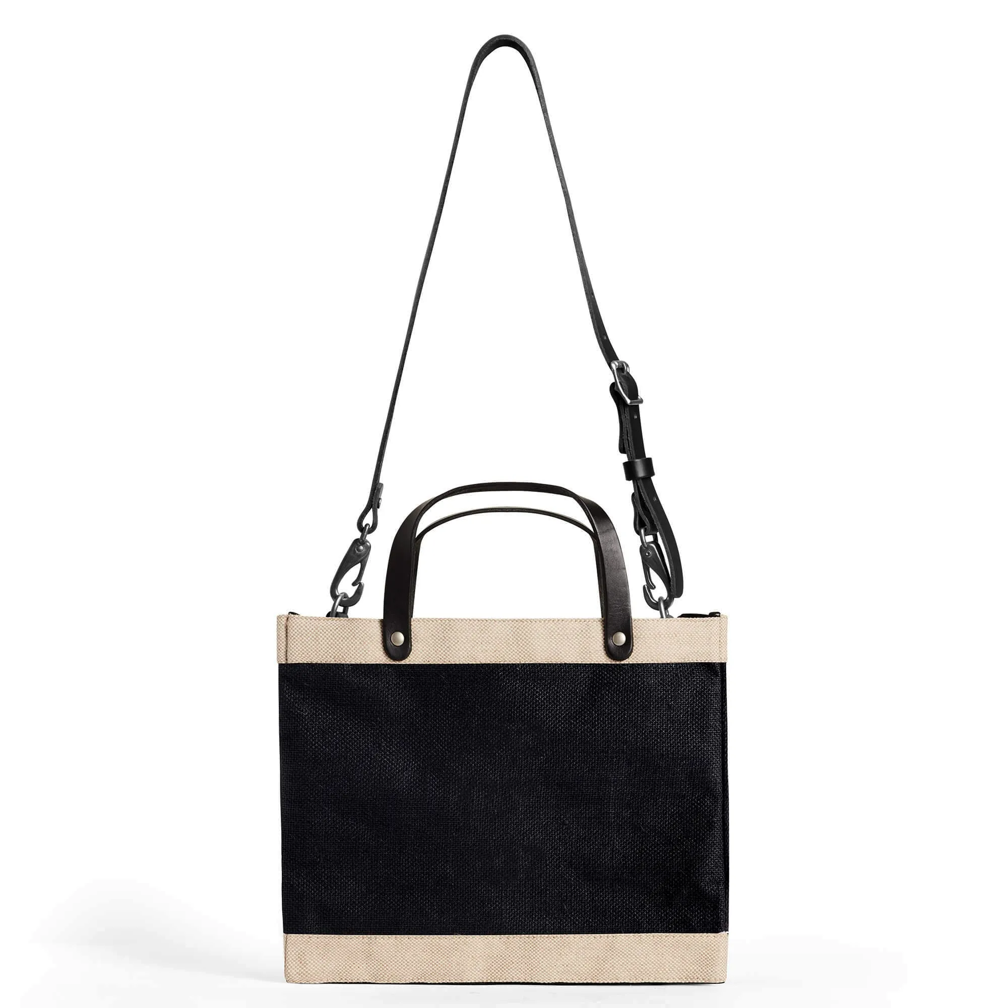 Petite Market Bag in Black with Black Strap (035BKSTRAP)