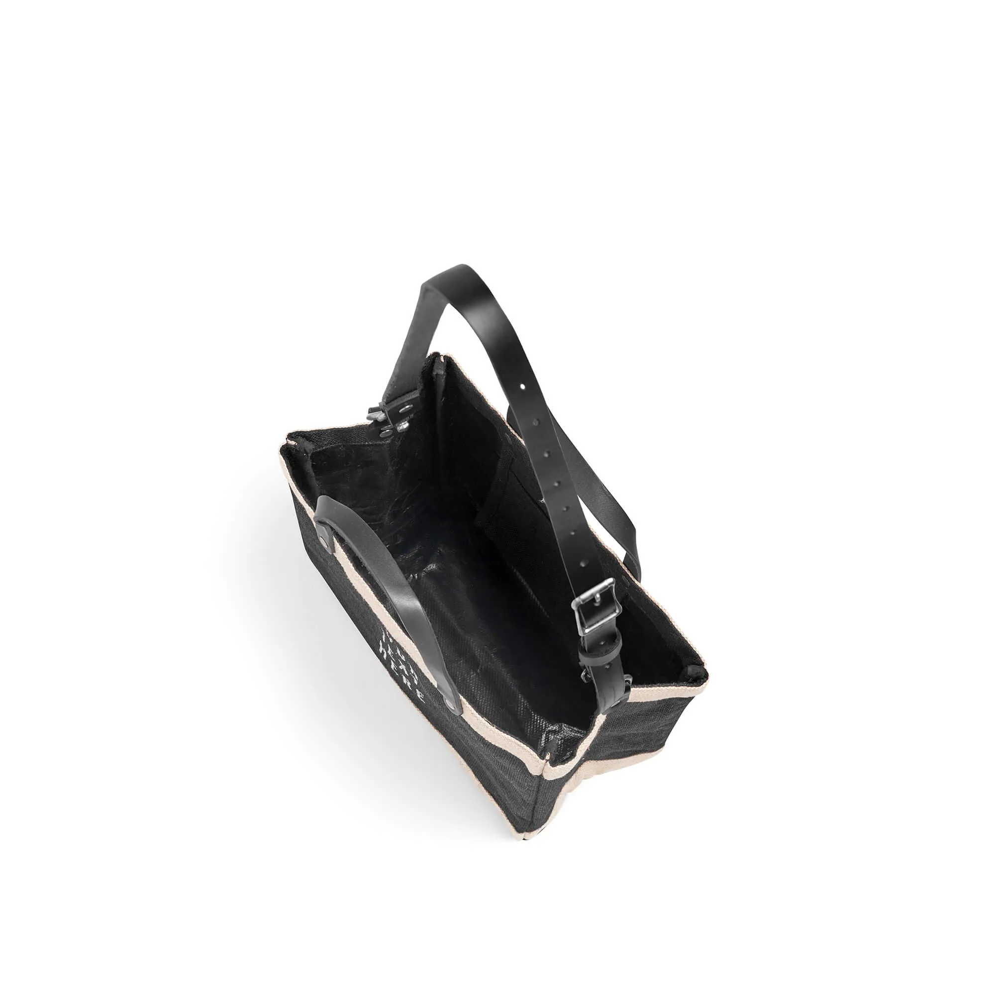 Petite Market Bag in Black with Black Strap (035BKSTRAP)
