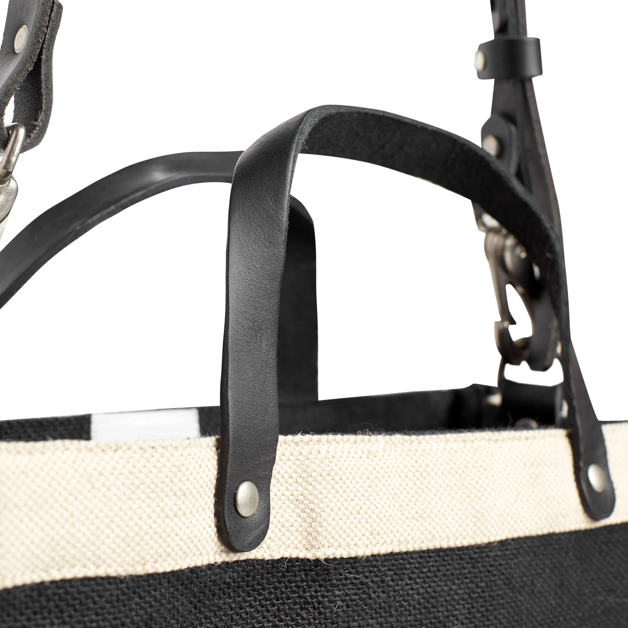 Petite Market Bag in Black with Black Strap (035BKSTRAP)