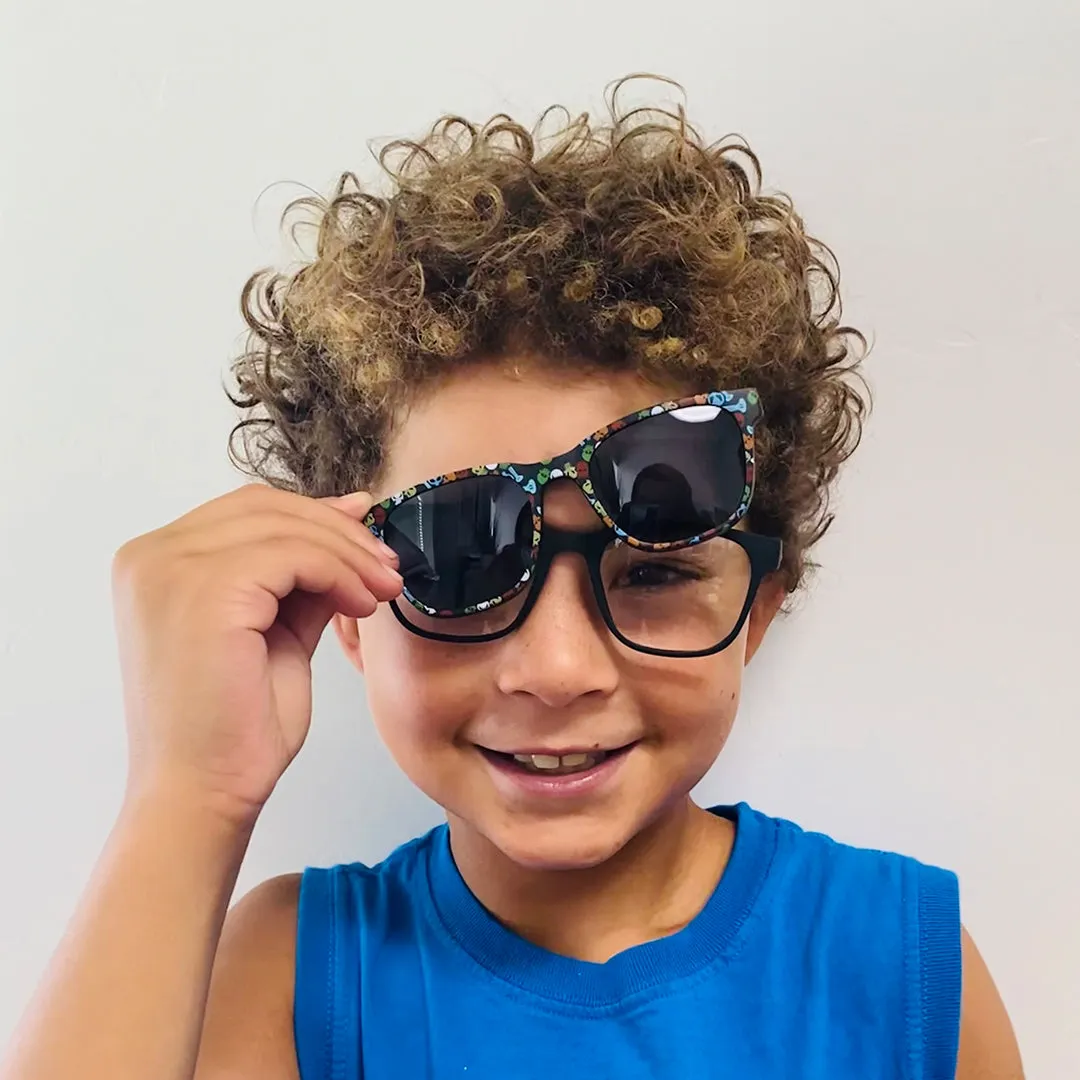 Pops Magnetic Snap-On Sunglasses | Youth Black