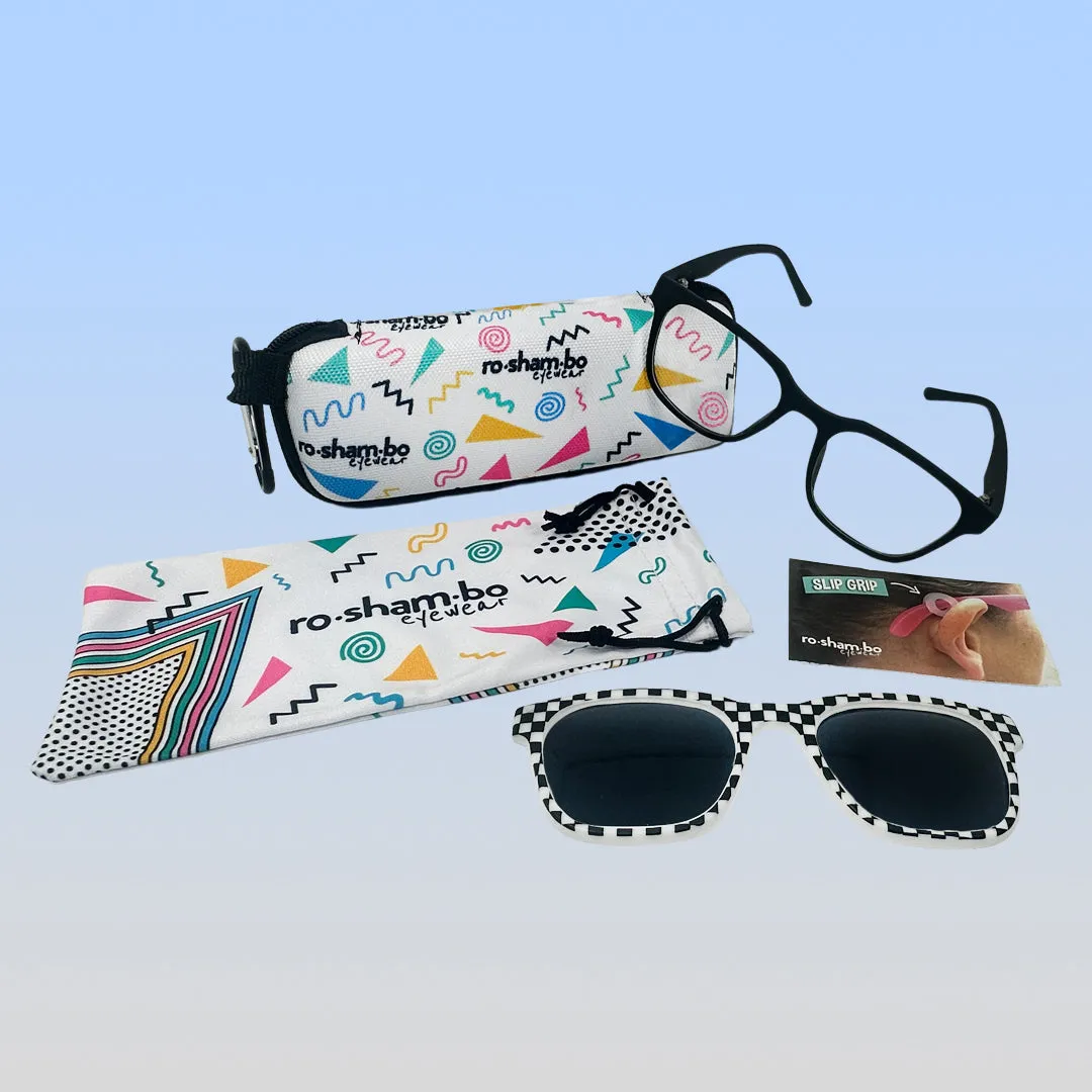 Pops Magnetic Snap-On Sunglasses | Youth Black