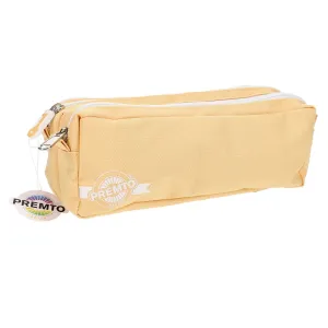 Premto - Pencil Case - 3 Pocket - Pastel - Papaya