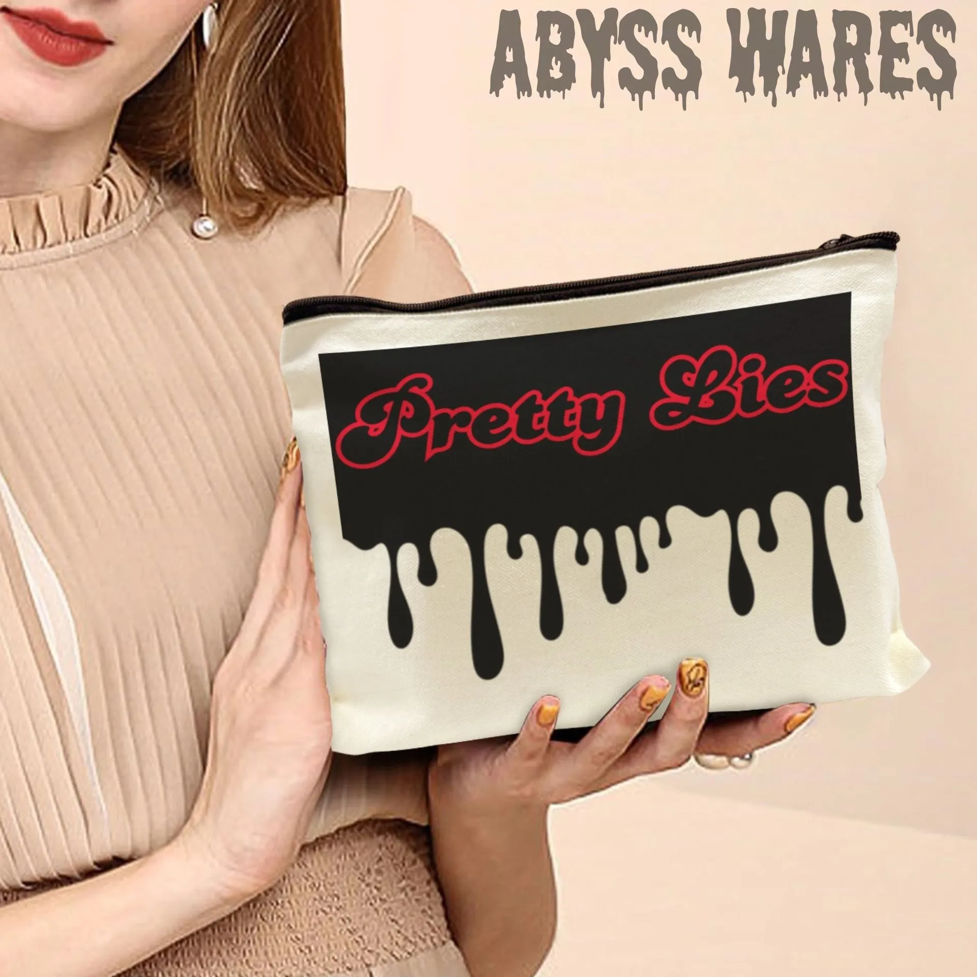 Pretty Lies Makeup Bag Zipper Pouch