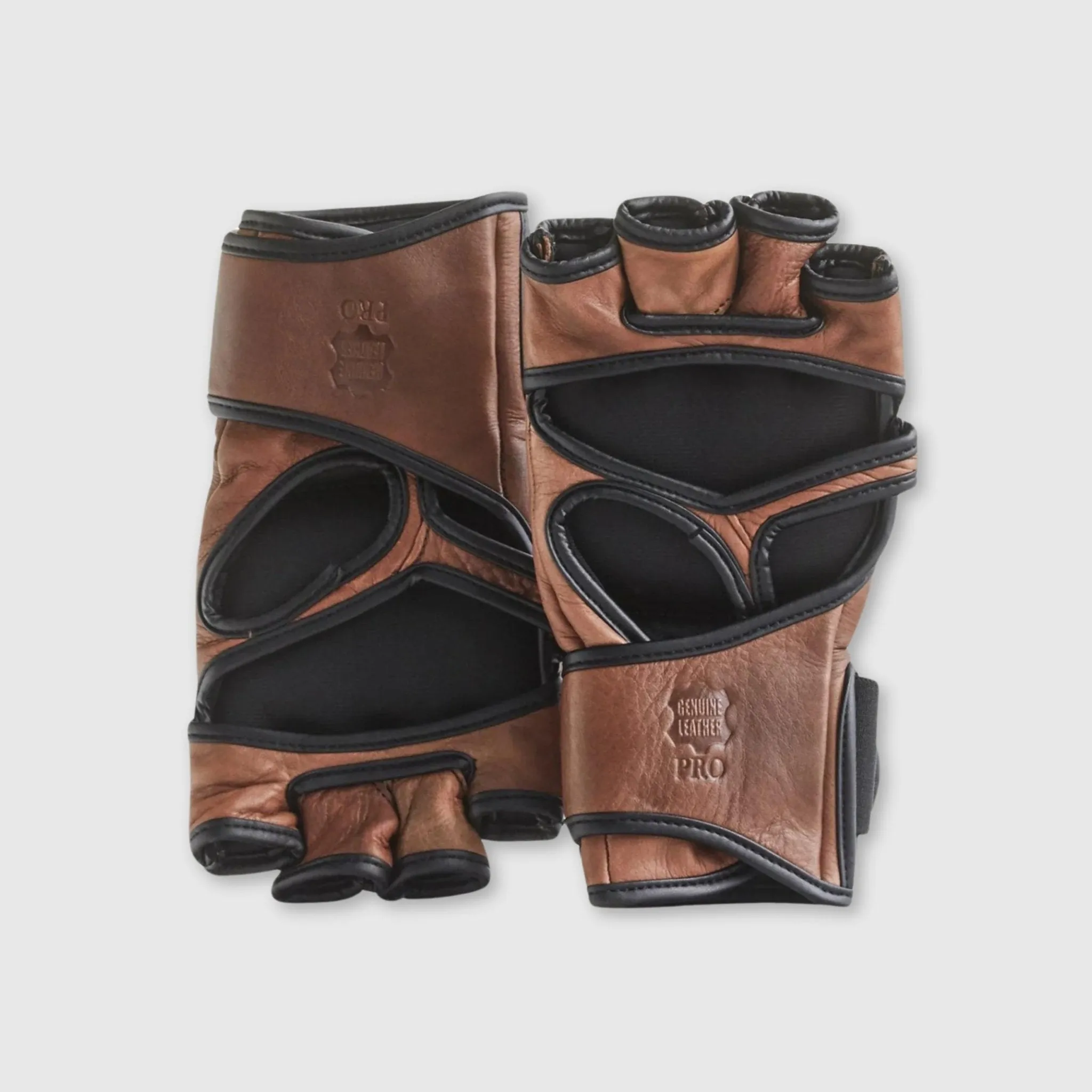 PRO Heritage Brown Leather MMA Gloves