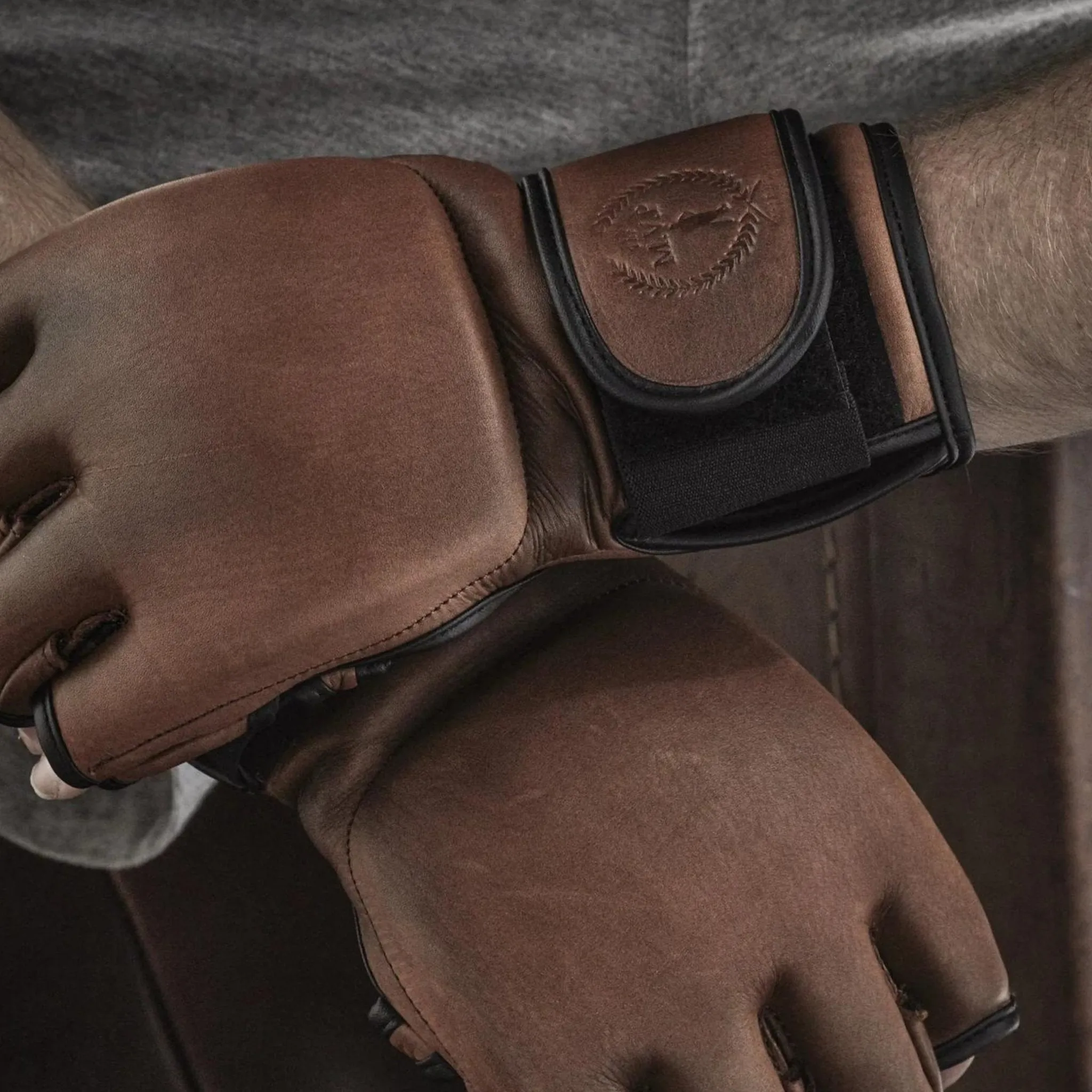 PRO Heritage Brown Leather MMA Gloves