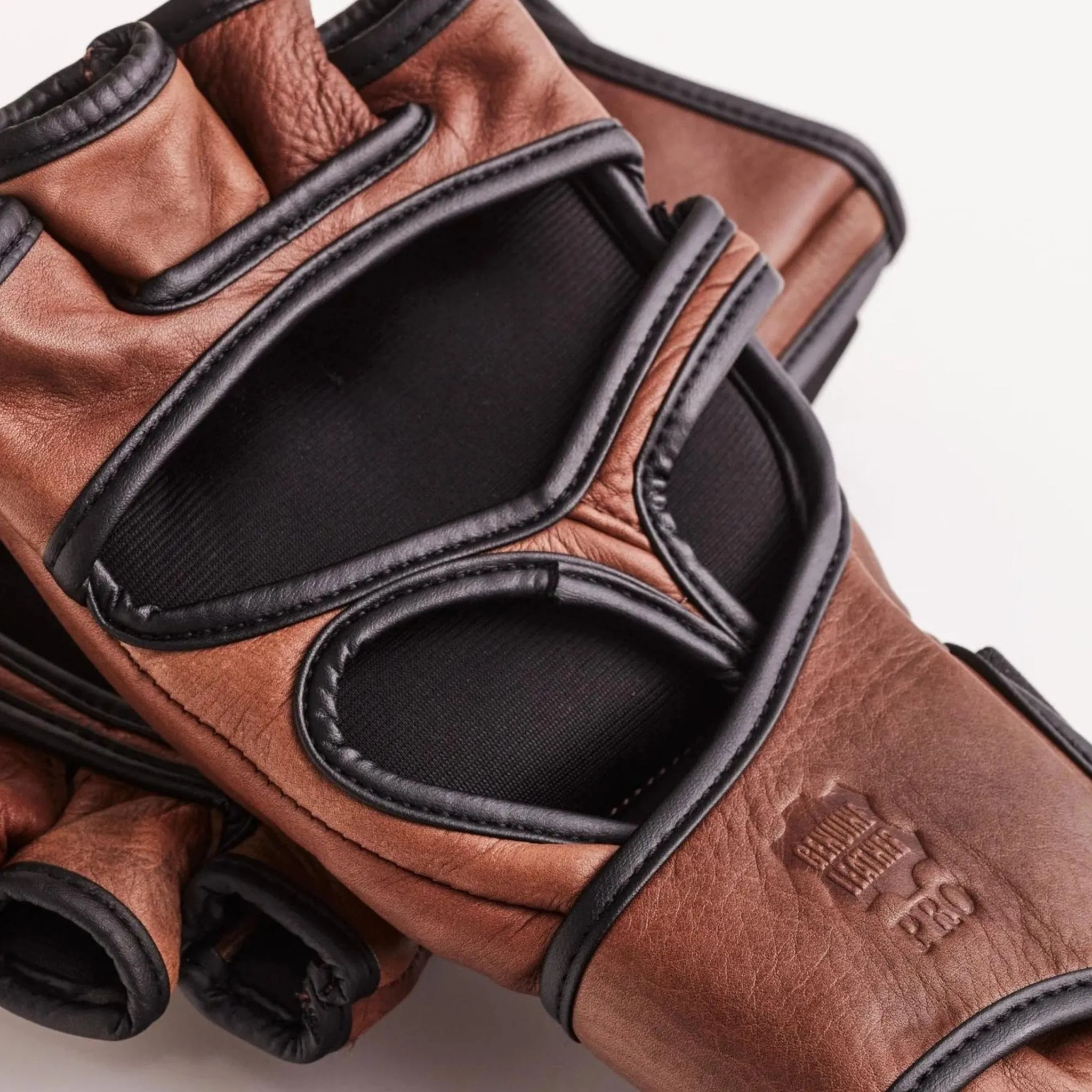 PRO Heritage Brown Leather MMA Gloves