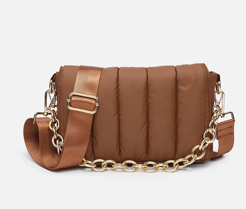 Quilted Crossbody with Chain