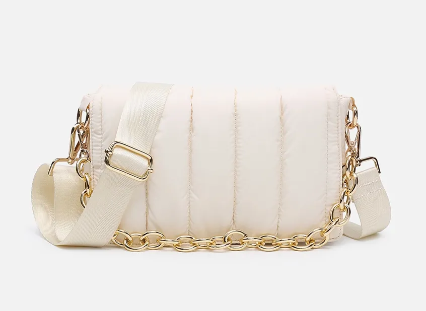 Quilted Crossbody with Chain