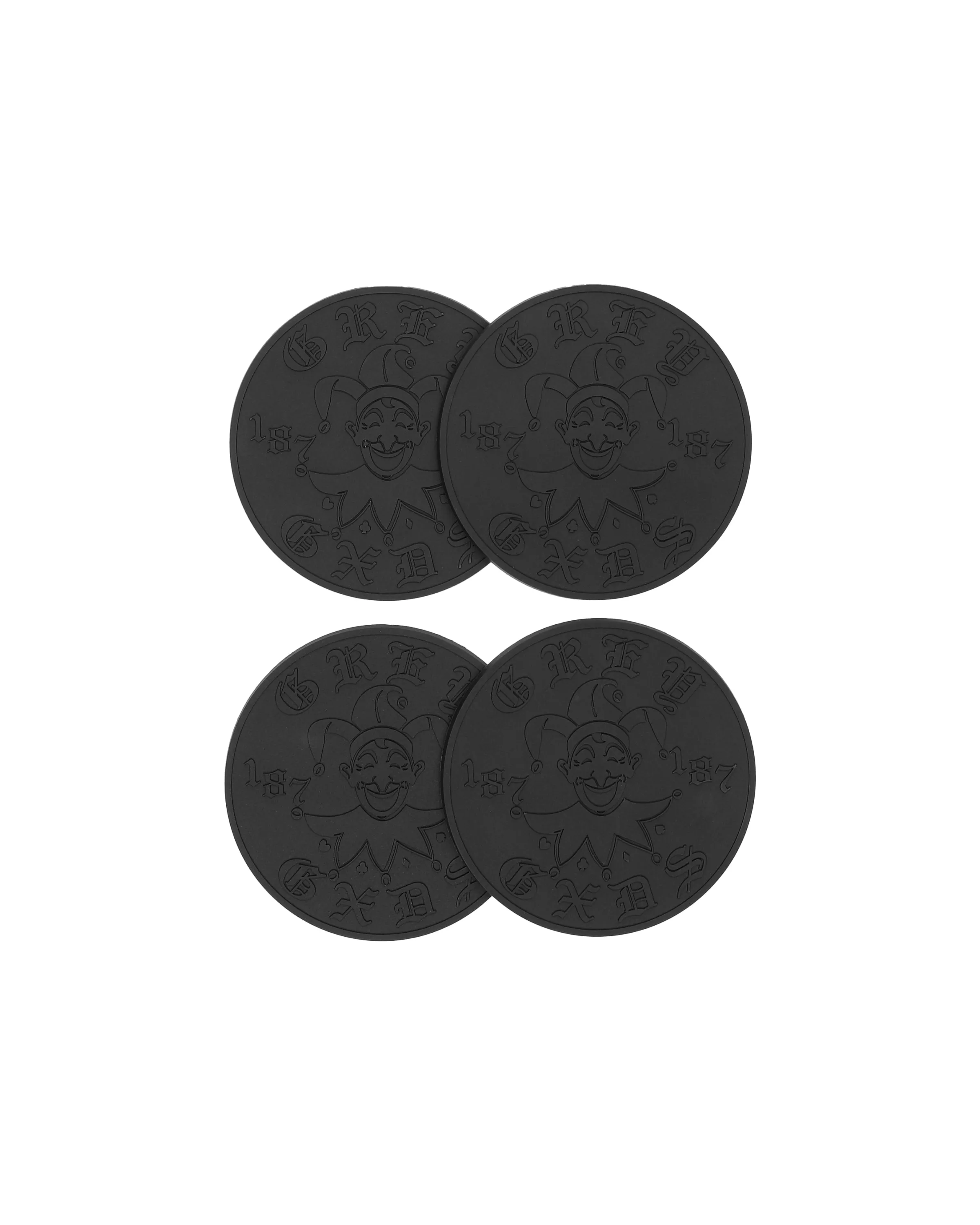 "Jester" Coaster Set - (Black)