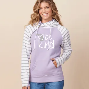 "Michigan Be Kind" Women's Striped Double Hood Pullover