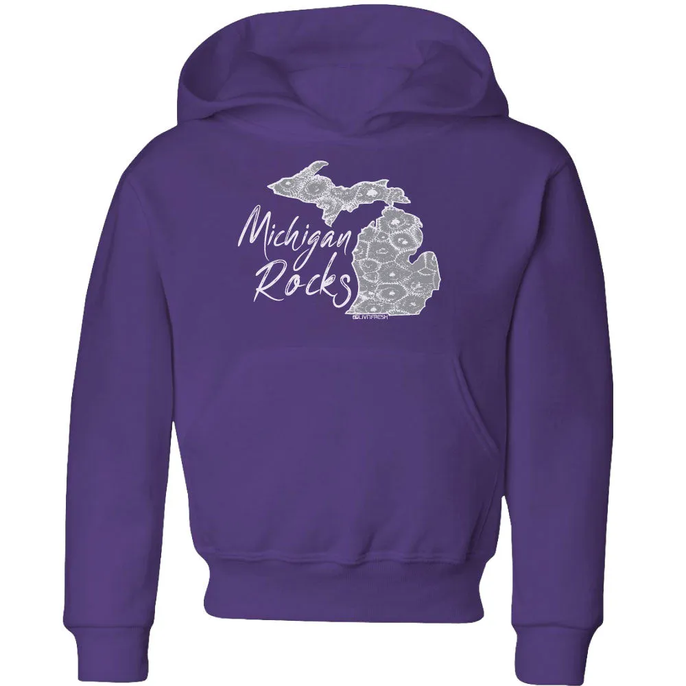 "Michigan Rocks Petoskey Stone" Youth Hoodie