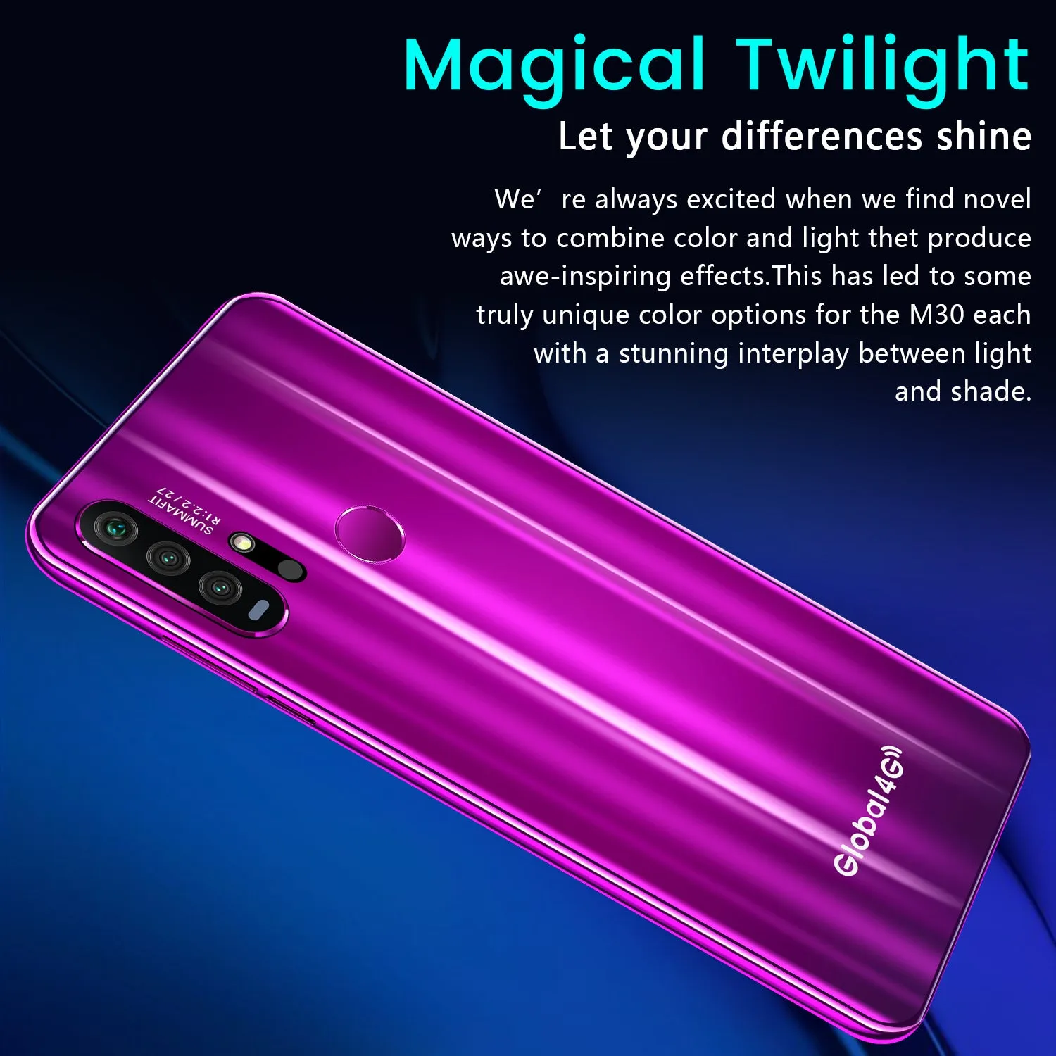 R30 pro Smart Phone 4G Network 3G   64g High Configuration Face Recognition Fingerprint Recognition Phone purple_Australian regulations