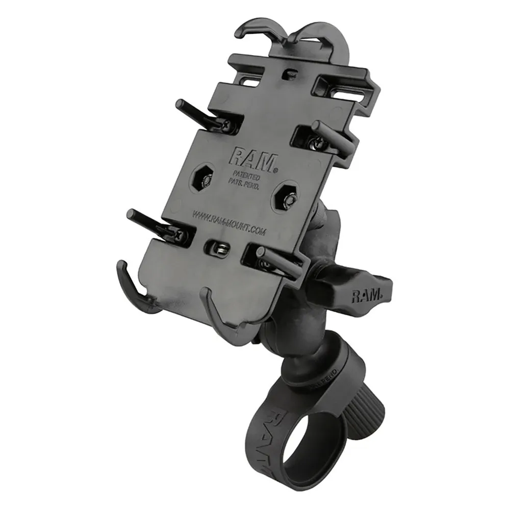Ram Mount Quick-Grip Phone Mount With Tough-Strap Handlebar Base