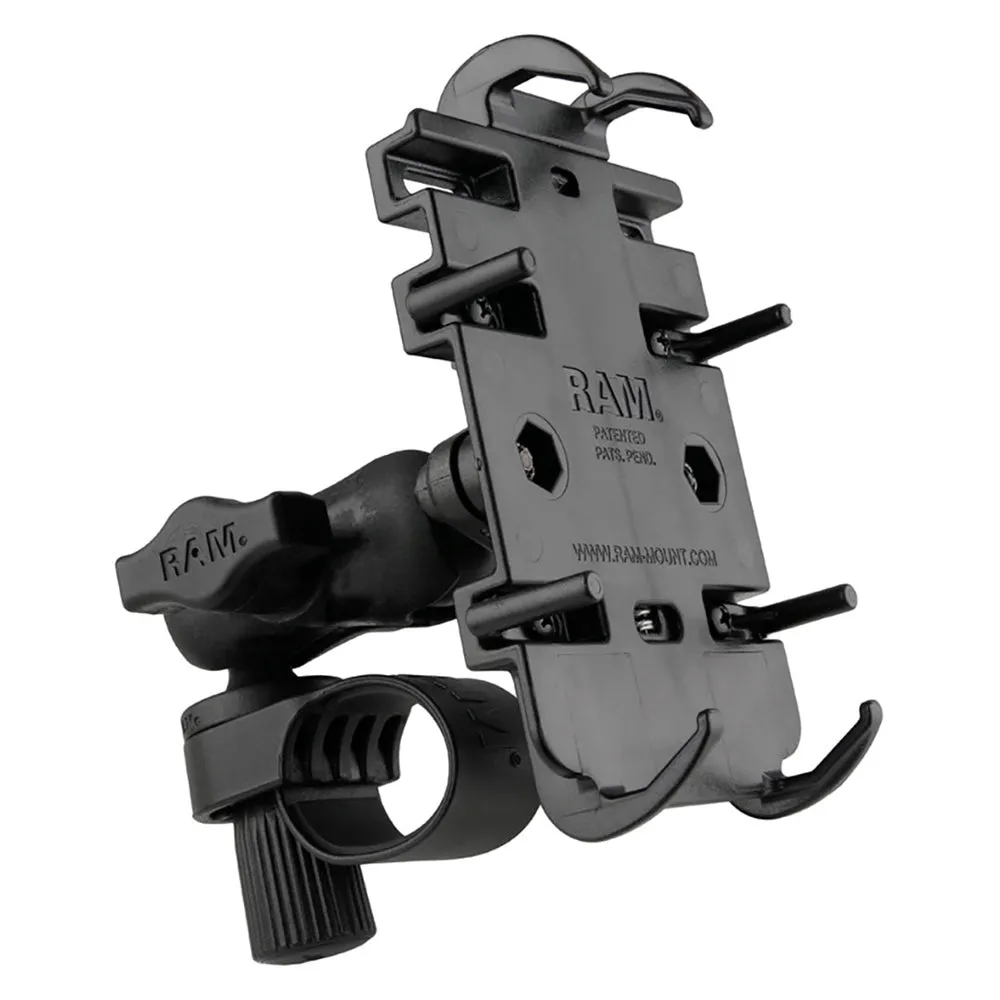 Ram Mount Quick-Grip Phone Mount With Tough-Strap Handlebar Base