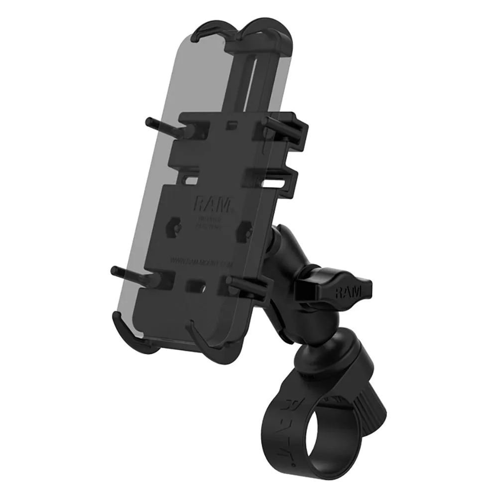 Ram Mount Quick-Grip Phone Mount With Tough-Strap Handlebar Base