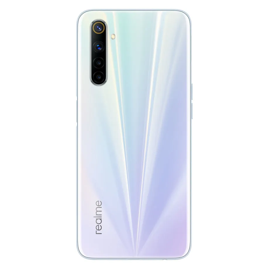 REALME 6 Global Version 4GB 128GB 6.5Inch Moblie Phone Helio G90T Octa Core 64MP Quad Camera Cellphone 430mAh 30W EU Charger white
