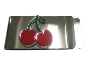 Red Cherry Fruit Money Clip