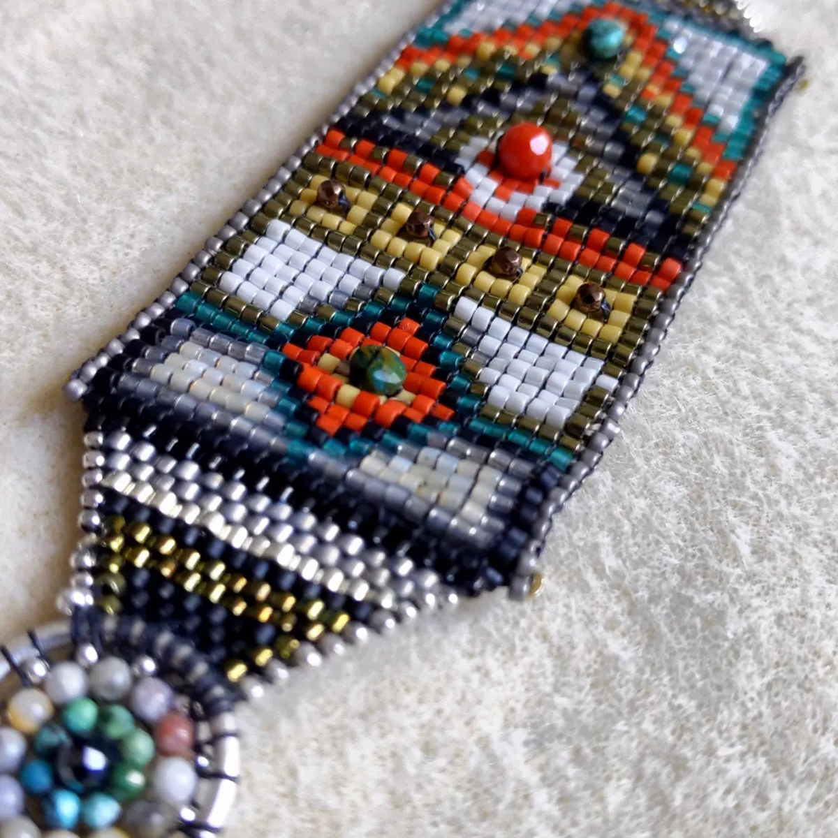 Red Door Opens Gemstone Band Bracelet