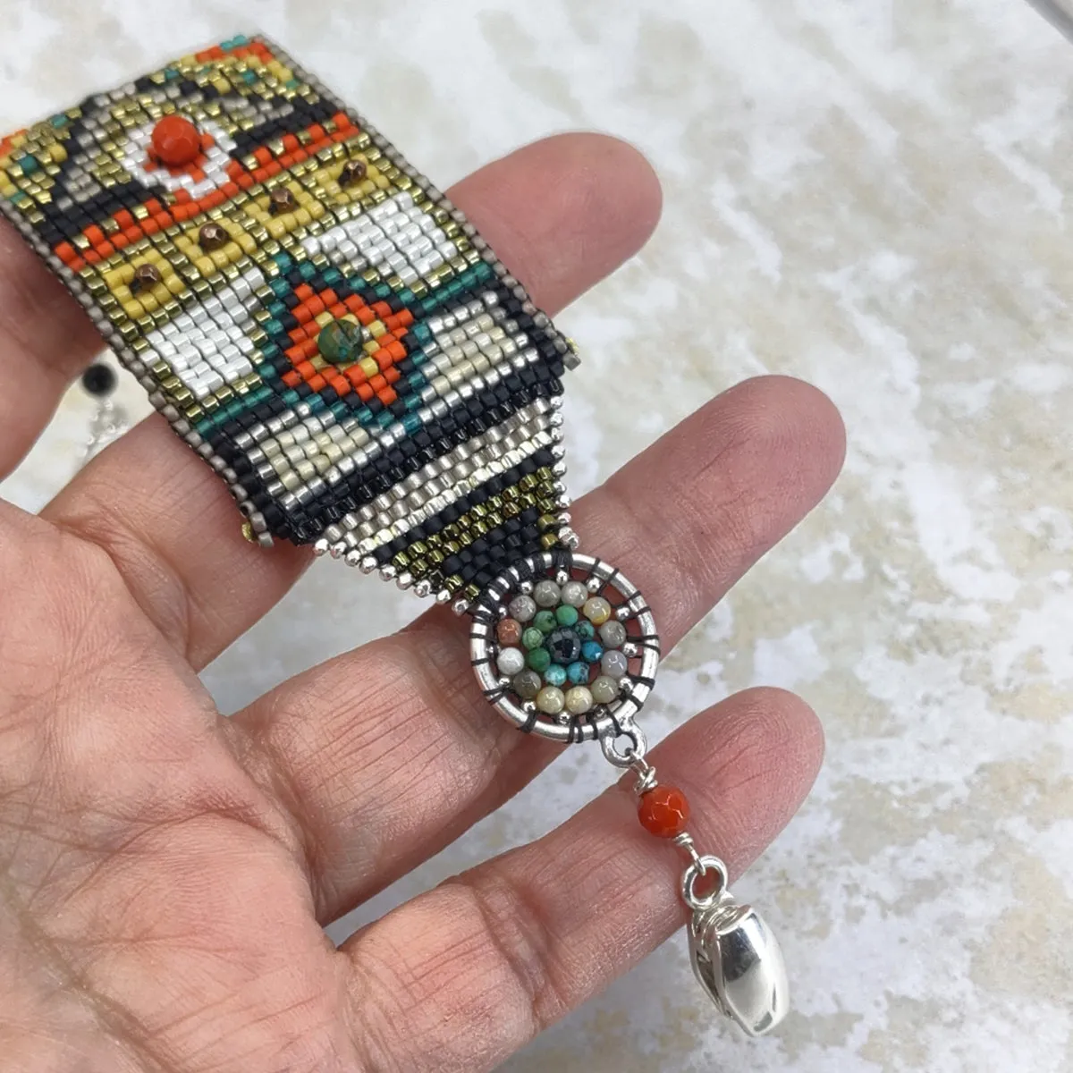Red Door Opens Gemstone Band Bracelet