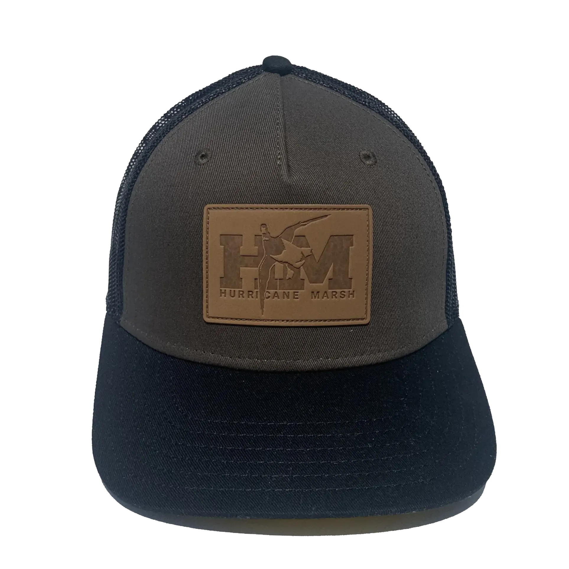 Red Leg Leather Embossed Patch Hat