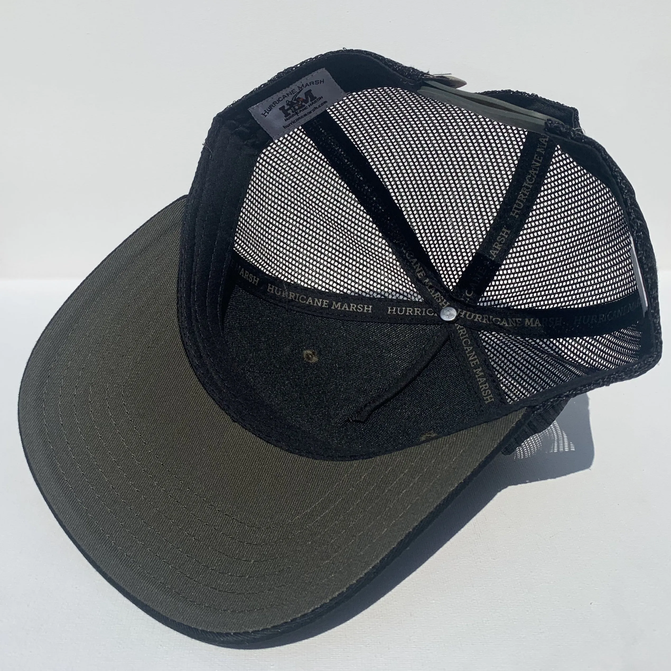 Red Leg Leather Embossed Patch Hat