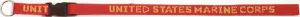 Red - UNITED STATES MARINE CORPS Neck Strap with Key Ring
