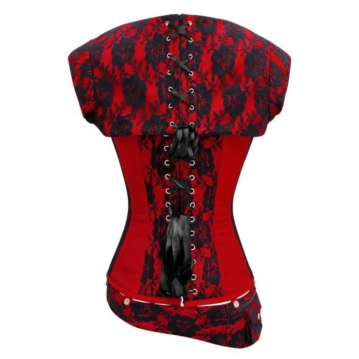 Redmond Red Corset With Detachable Belt And Jacket