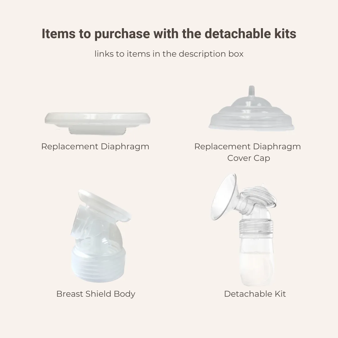 Replacement Diaphragm Cover Caps for Detachable Breast Shield Kits