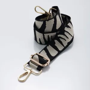 Reverse Black Leaf Woven Strap