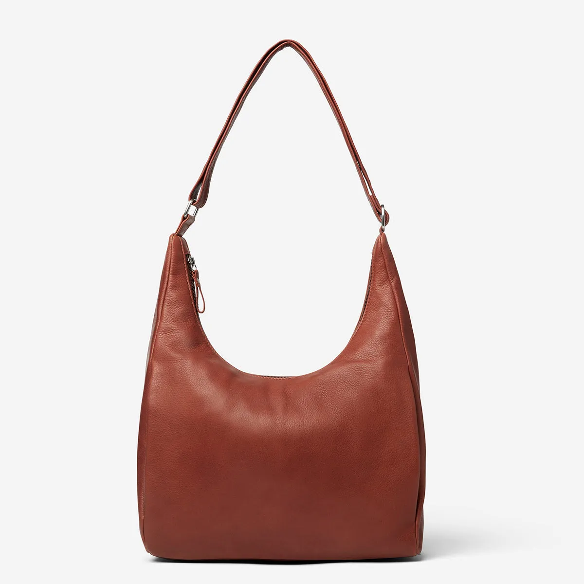 RFID Lined Leather Crossbody Hobo Bag