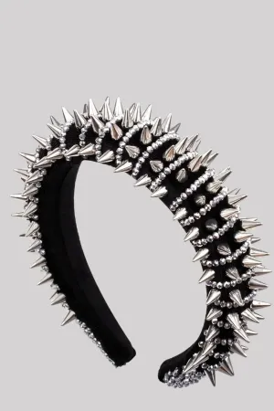 Ro Rox Gothic Spike Studded Headband Goth Hair Accessory