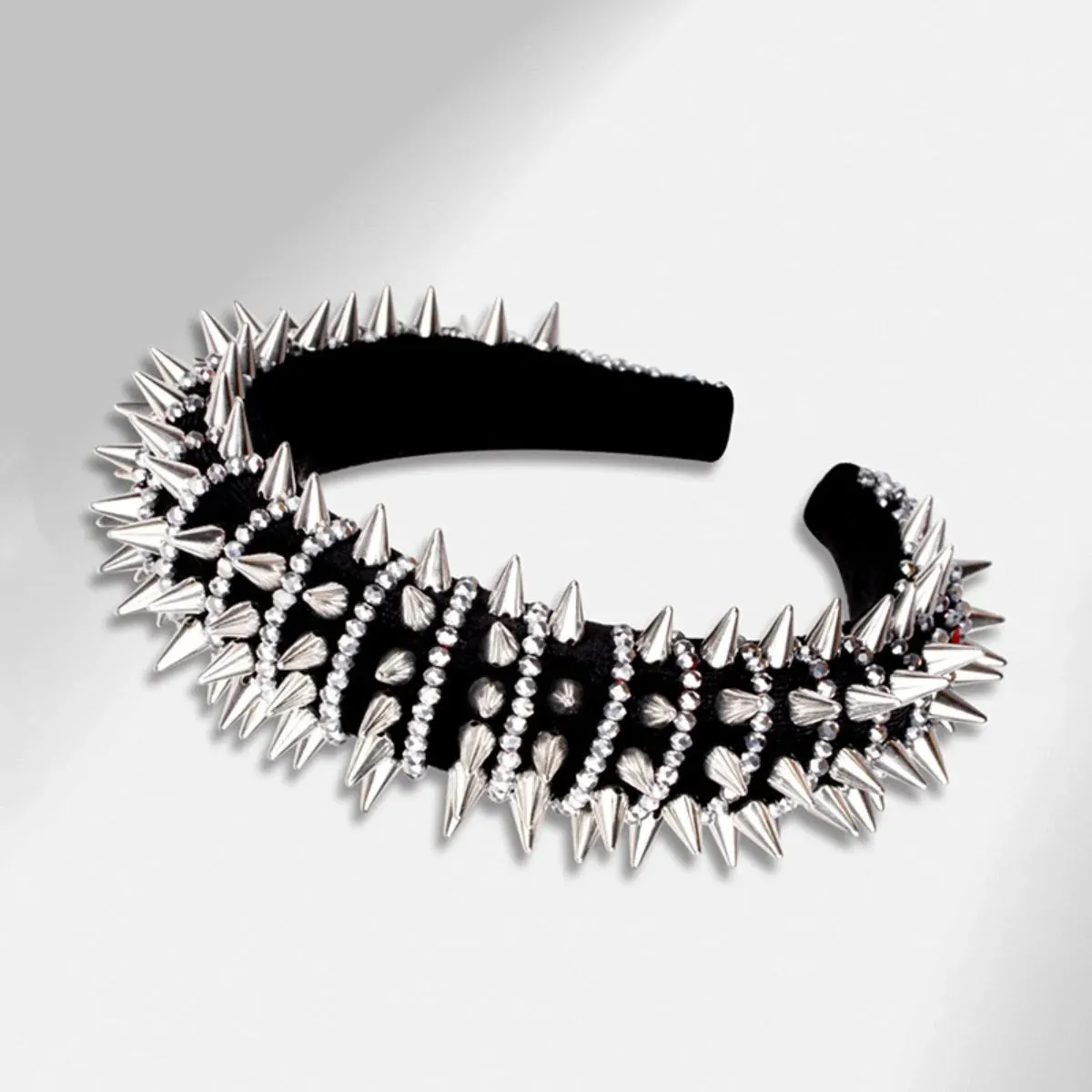 Ro Rox Gothic Spike Studded Headband Goth Hair Accessory